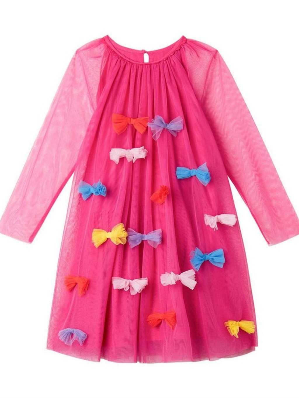 Stella Mccartney Girls Bow Embellishment Tulle Dress Size 5
